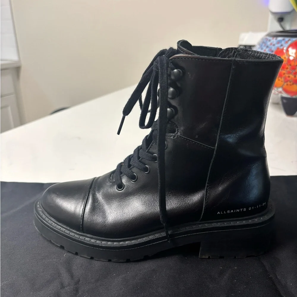 Black Leather Ankle Boots - Picture 14 of 15